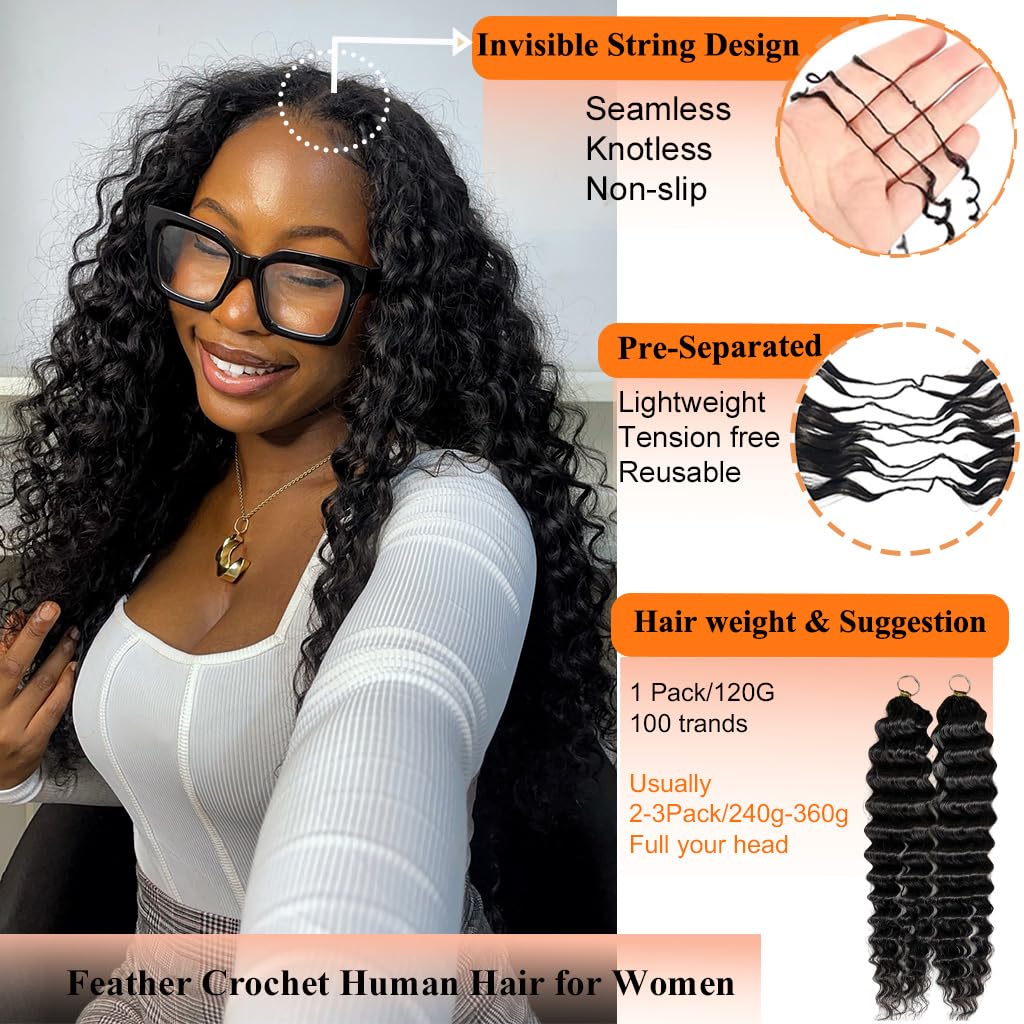 Deep Curly Feather Crochet